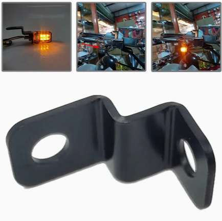 2pcs Universal Motorcycle Turn Signal Light Holder Metal Relocation Fork Clamps Mount Lamp Mount Bracket Motorbike Accessories