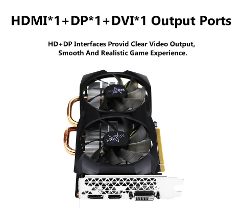 AISURIX AMD RX 560XT 8GB DDR5 256Bit Graphics Card Dual Fans GPU Radeon RX560 8G D5 Video Card