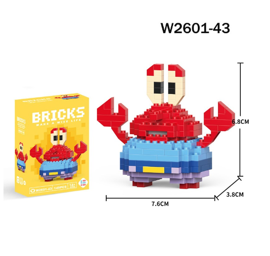 Mini Building Block Assembled Small Particles Bricks Toys For Kid Birthday Gift Cute Cartoon Blocks M12