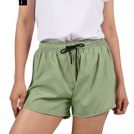 INSPI Basics Running Shorts for Woman Summer Korean Taslan Pambahay IXB (Light Olive)