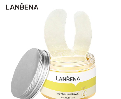 Lanbena Retinol Eye Mask Eye Patches Serum Remove Eye Bag Eye Lines Dark Circle Firming Brighten Lifting Repair 50Pcs