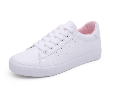 Korean rubber white shoes for women#895