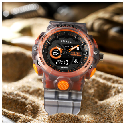 SMAEL Men's Quartz Shockproof Watch Outdoor Sports Multifunctional Military Wrist Watch Waterproof LED Alarm Stopwatch lmported m6
