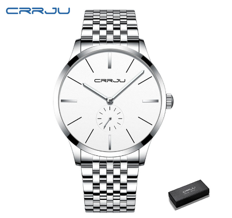 CRRJU men's watch casual fashion simple design quartz movement business style sports waterproof 2166 M08