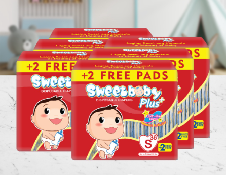 SWEETBABY PLUS - BIG PACK SMALL 36+2 x 6 PACKS