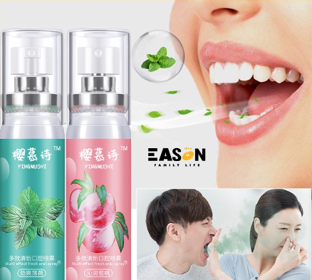 Mouth Spray Breath Spray Oral Spray Peach Mint Freshener Lasting Portable Breath Spray