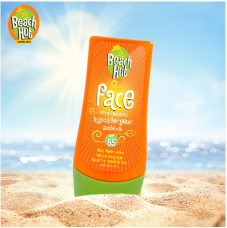Beach Hut Sunblock Face Sunscreen Lotion SPF 65 75ml