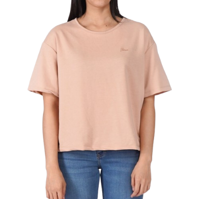 Petrol Basic Tees for Ladies Relaxed Fitting Shirt CVC Jersey Fabric Trendy fashion 136866-U (Tan)