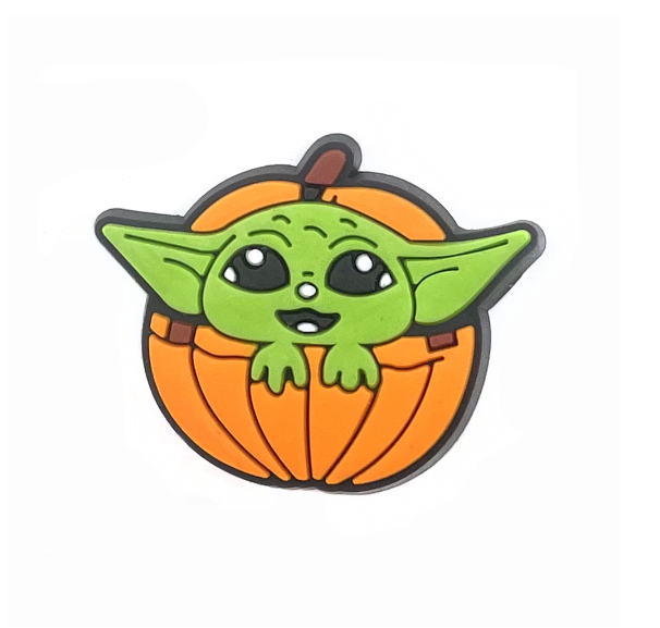 Cartoon Baby Yoda Croc Jibbitz Alien Croc Jibbits Robot Shoe Charms Pin Star Wars Jibits Crocks for Women Shoes Accessories Decoration 01