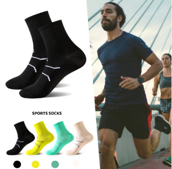 Mid Tube Massage Bottom Wrap Strong Sports Socks Women Men Quick-Drying Non-Slip