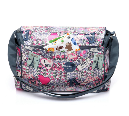 Colorland Diaper Bag Gray / Holiday Fun Floral