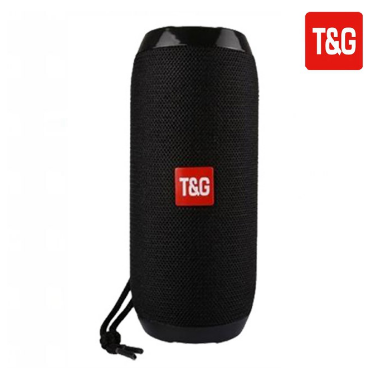 TG-117 Splash Proof Wireless Bluetooth Portable Stereo Speaker with Strap (Black)