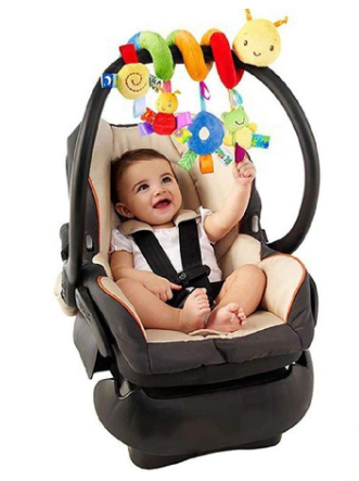 Baby Kids Hanging Bell Rattle Activity Soft Toys for Stroller Bed