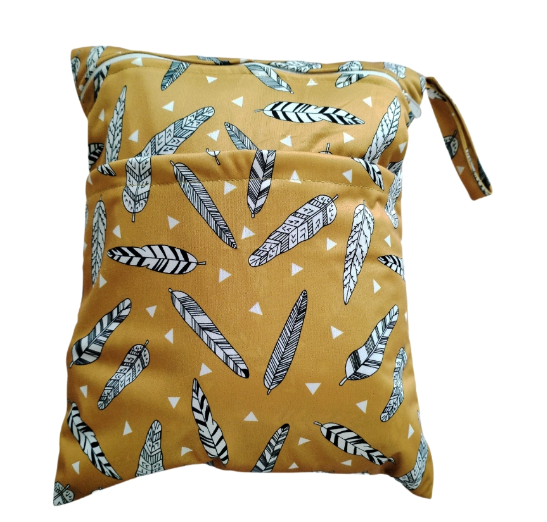 30x37cm Cloth Diaper Wet Dry Bags Double Zipper Mixed Color Printed Portable Waterproof Dag Storage Bag Swimwear Bag C14