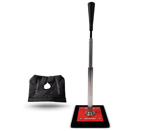 PowerNet Pro Batting Tee | 25-45 Inch Adjustable Height | 10 lb Base | Sandbag Pro Included for Added Stability | Great for Baseball Softball Players Coaches and Teams