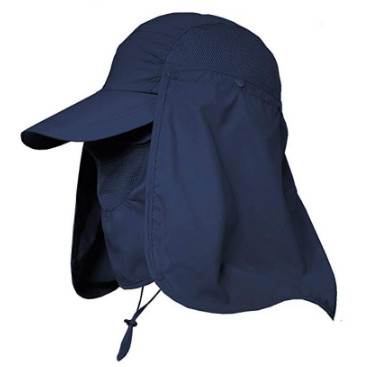 Men Fishing Visor Hat UV Protection Face Neck Outdoor Hiking Cover Sunscreen Cap
