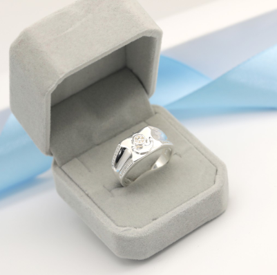 SILVER M075 Italy 92.5 Silver Men's Ring