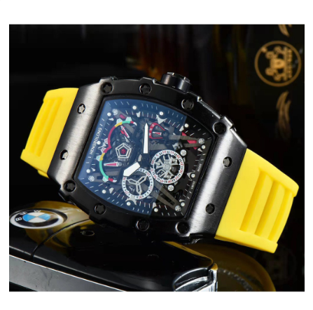 Original Luxury Fashion Barrel Shape Business Casual Luminous Waterproof Men Women Silicone Watch 03
