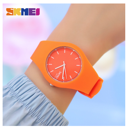 Skmei 9068 Women Fashion Casual Quartz Watch ORANGE
