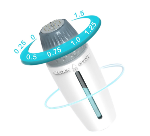 H24 Derma Stamp Adjustable 0.25mm-1.5mm Microneedling Serum Applicator
