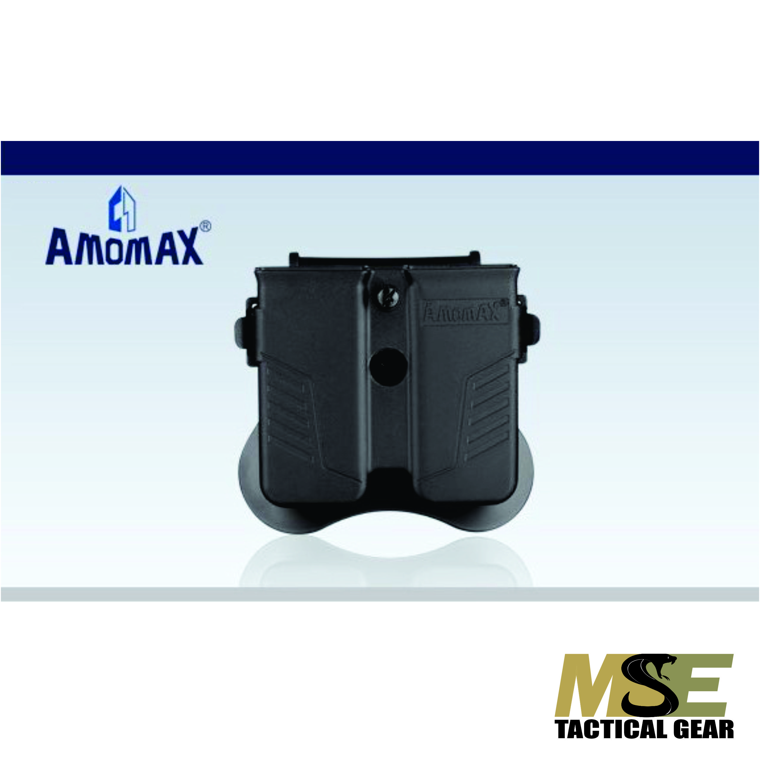 Universal Double Single Mag Case made of High Tech Polymer Material. For 9mm; .40 ; .45 Caliber