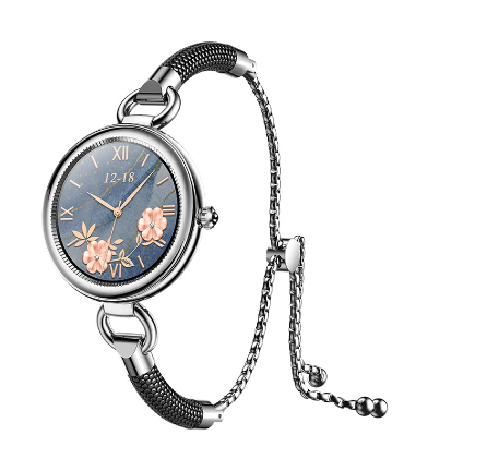 FILIEKEU Fashion Smart Watch Women Multifunction Goddess Exclusive Trendy Diamond Bracelet  BLACK SILVER