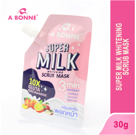 Abonne Super Milk Whitening Scrub Mask 30G - Baby Fruit Sachet  A622