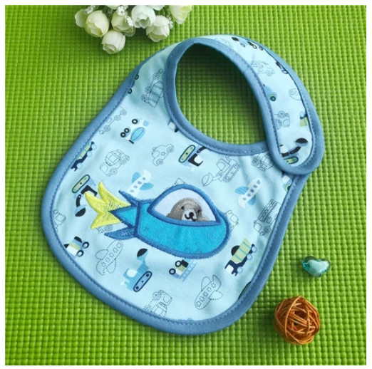 Cotton 3-Layer Cartoon Baby Bib B5