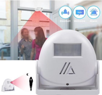 Welcome Alarm Motion Sensor Detector Doorbell Anti Theft Alarm Door Bell Wireless