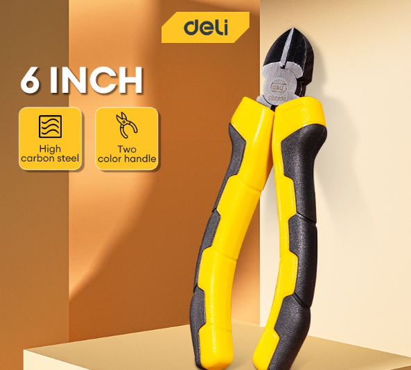 Deli 6" Diagonal Cutting Pliers High-Carbon Steel Cutter Plier/Side Cutter DL2206