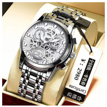 SENO Luxury 2022 New Men's Watch Hollow Multi-function Quartz Men's Wristwatch Stainless Steel Waterproof Luminous Watch SILVER WHITE