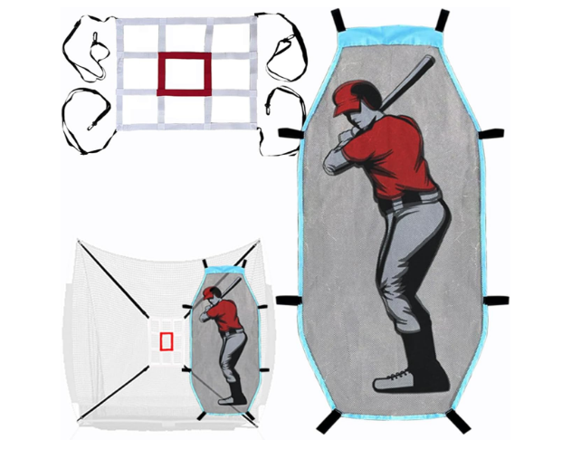 Strike zone target for pitching net;Adjustable pitching target strike zone;Practice Throwing Baseball ;softball batter dummy+9 hole pitching net;Work on Pitching Drills and Location Accurac