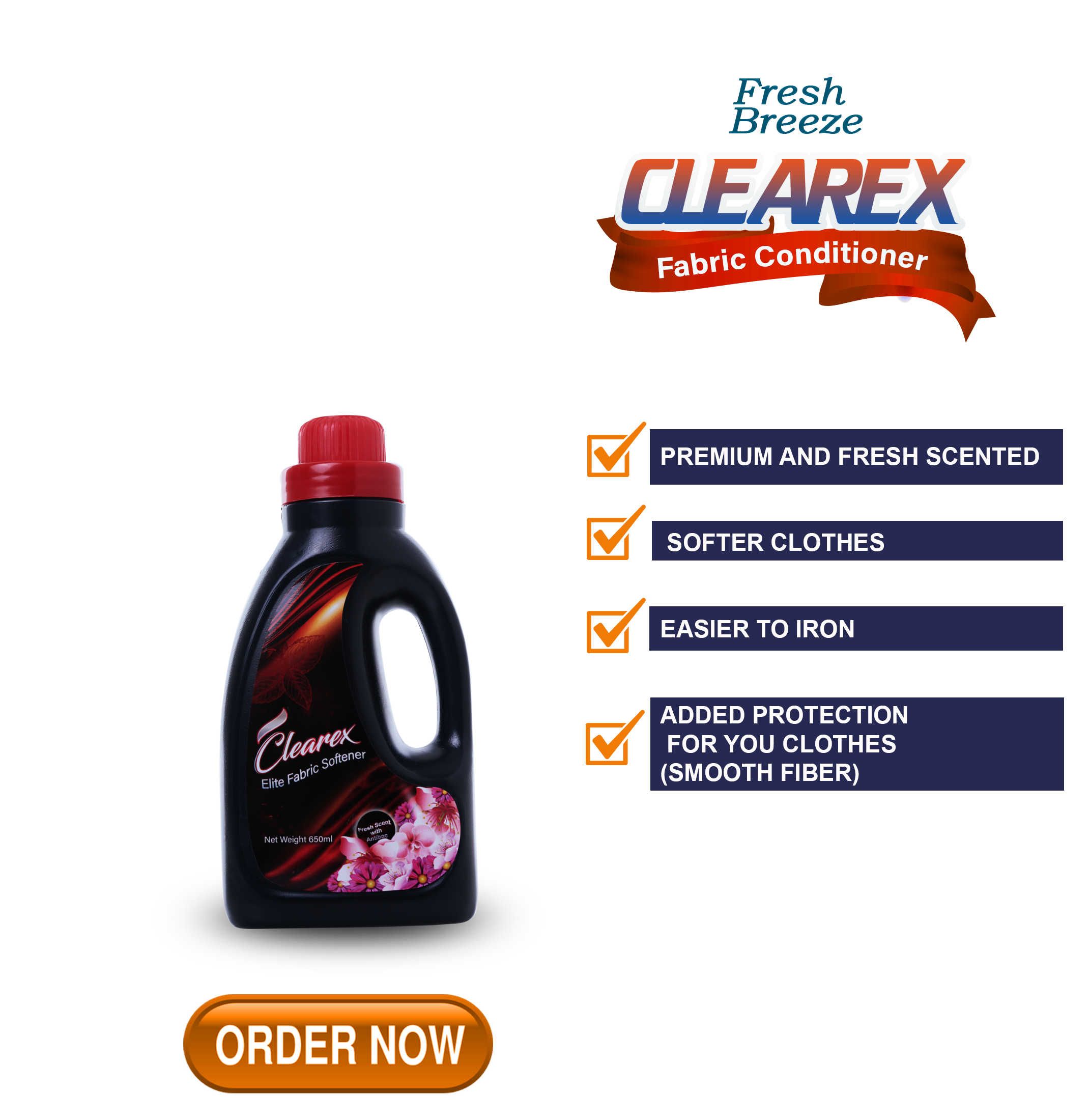 Clearex Elite Fabric Softener 650ml