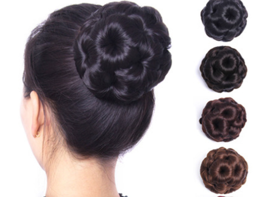 Bridal Ball Head Hair Bun Hair Ring Costume Bud Wig