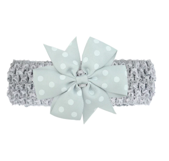 Baby Girl Cute Bow Hairband Baby Hair Accessories Girl Hair Accessories Girl Polka Dot Bow Hair Rope HA16