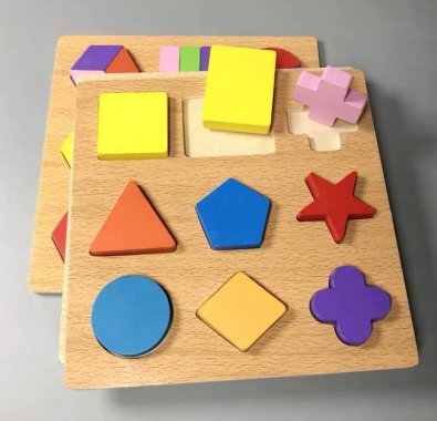 Kids Educational Wooden Colored Shapes