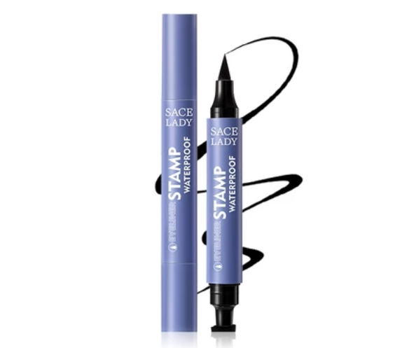 SACE LADY Winged Eyeliner Waterproof Smudge-proof Double Head Seal Stamp Liquid Eye Liner Pen