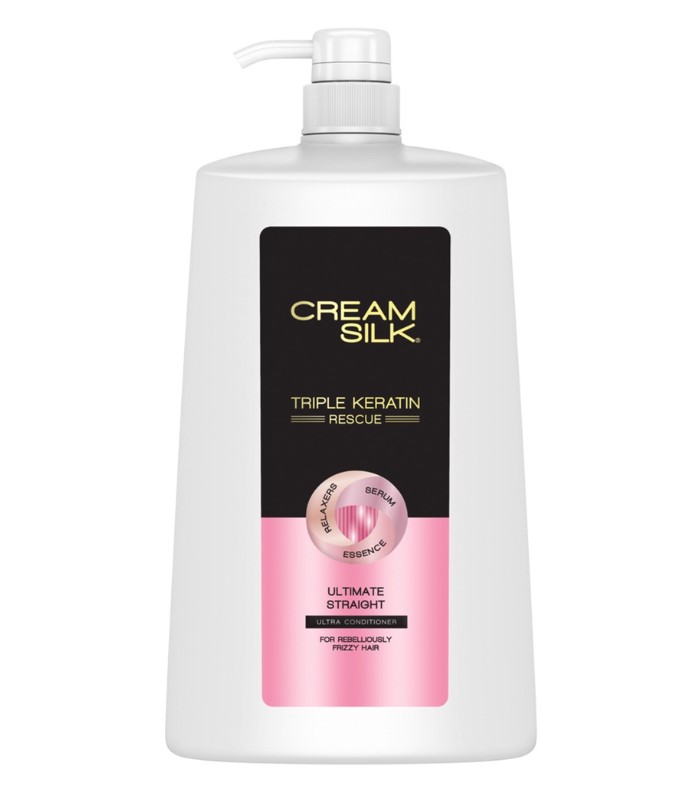 Cream Silk Triple Keratin Rescue Hair Conditioner Ultimate Straight 1.4L