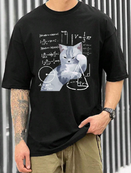 Manfinity Hypemode Men's Plus Size Animal Printed Drop Shoulder T-Shirt