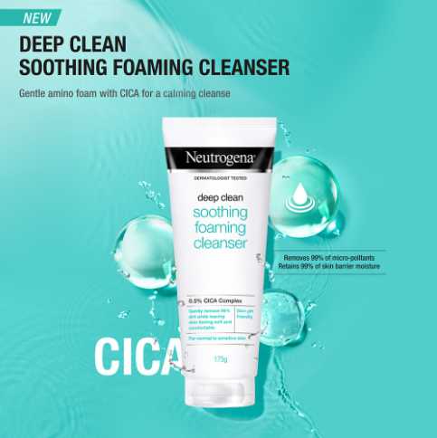 Neutrogena Deep Clean Soothing Foaming Cleanser 100G
