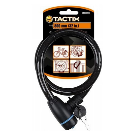 Tactix ME508008 Cable Lock - 800x15mm (Black)