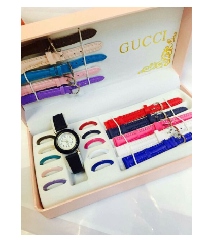 Gucci Analog Rubber Suit Set Watch 10Colorful Strap