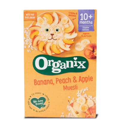 Organix Banana Peach & Apple Muesli 200g