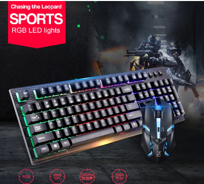 Keyboard and Mouse Set USB Wired Mice And Keyboard Combo For Laptop Computer