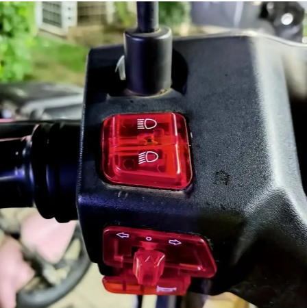 5pcs Set Motorcycle Color Switch Scooter Transparent Button Modified Accessories Start Button Turn Signal Switch Start Button Replacement