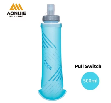 Aonijie 500Ml Soft Flask BPA Free Running Water Bottle For Hydration Backpack Two Style Pull Switch Or Rotary Sd24