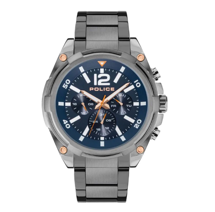 Police Sandwood Gray Stainless Steel Analog Quartz Watch For Men PPEWJK2007404