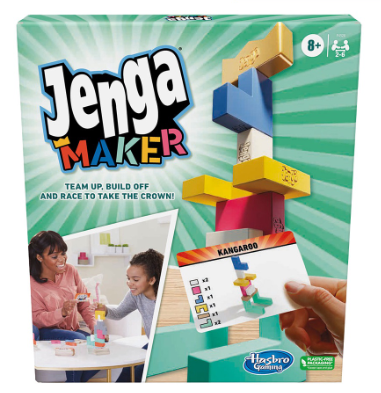 Hasbro Gaming Jenga Maker Competitive Puzzle Game