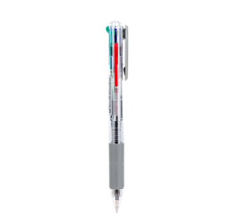 Deli Q182 4-Color Bullet Tip Ballpoint Ballpen 0.7mm 79Q182