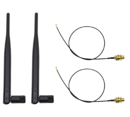 2 x 6dBi 2.4GHz 5GHz Dual Band WiFi RP-SMA Antenna + 2 x 35cm U.fl / IPEX Cable